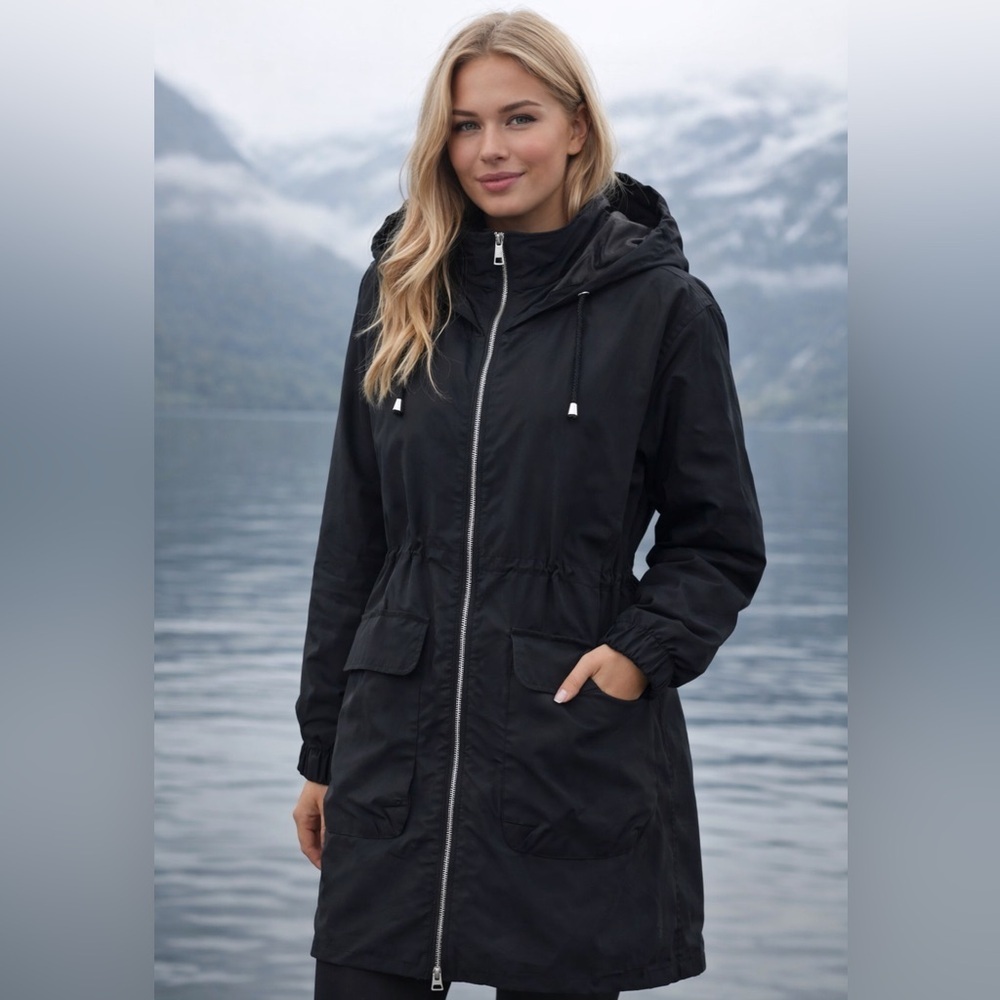 b. young Byanetta Parka 2 Jacket, Black, Hooded, EU 38, US 6 - Picture 2 of 12